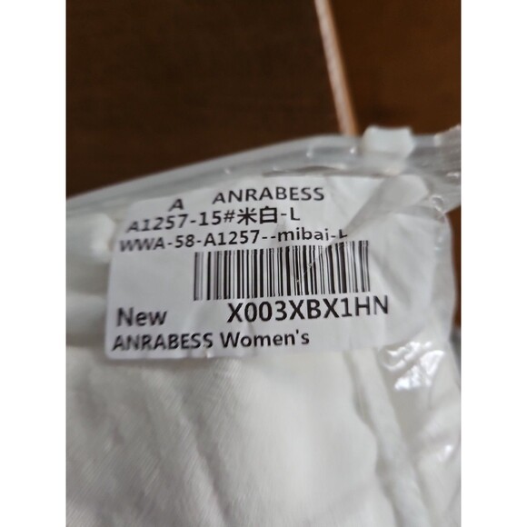 ANRABESS Women's L Linen Pants Summer Casual Palazzo Beach Pant Drawstring - Picture 4 of 8